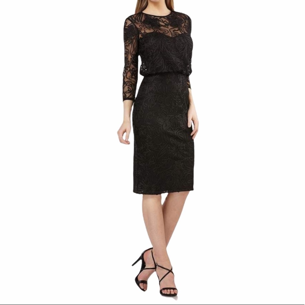 NEW JS Collections Soutache Blouson Midi Dress 4